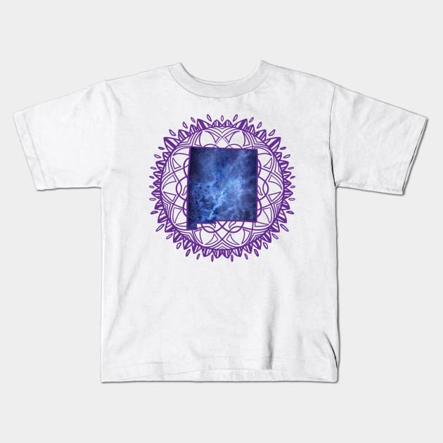 New Mexico Mandala Kids T-Shirt by Manfish Inc.